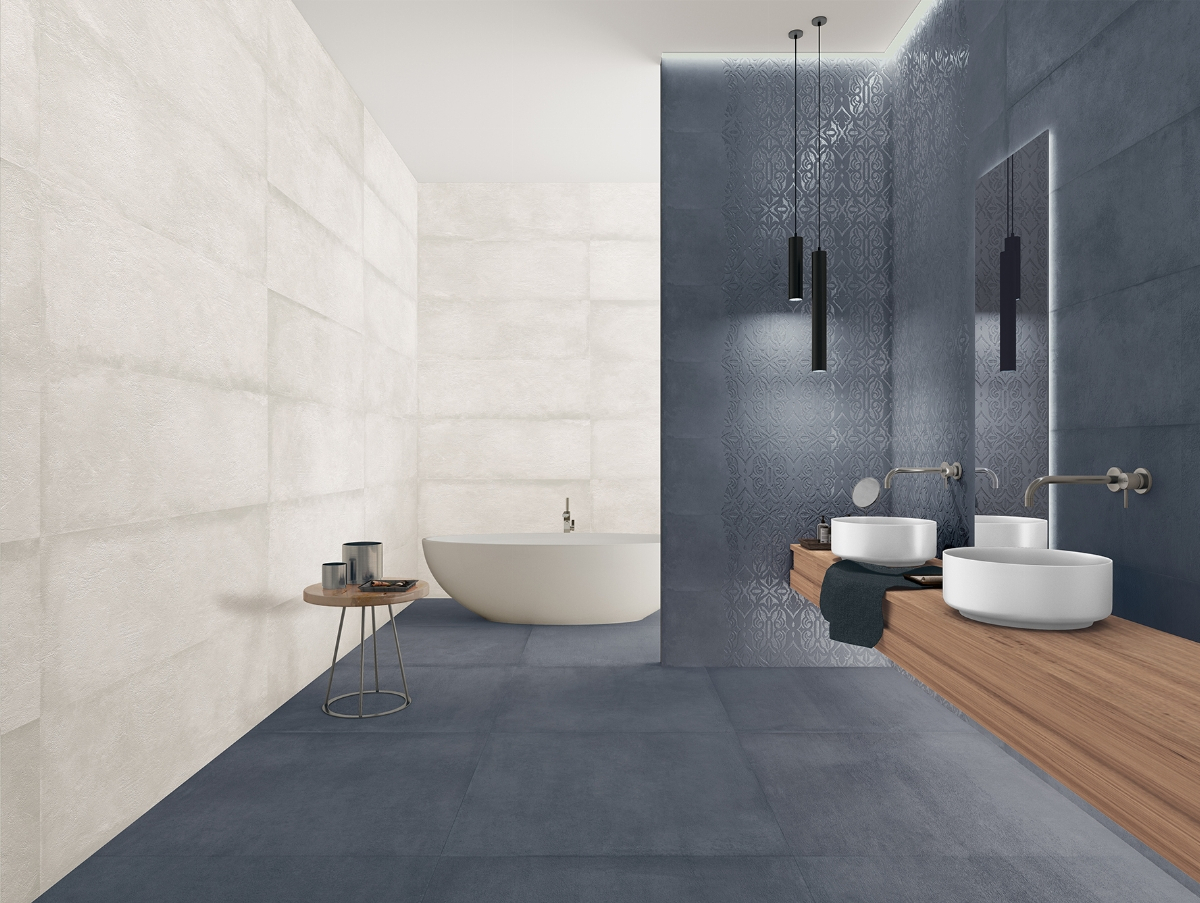 Industrial Bathroom Cromat-One Navy 40x120