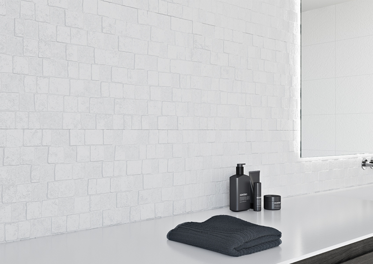 Minimalistisches Badezimmer Fragment 40x120