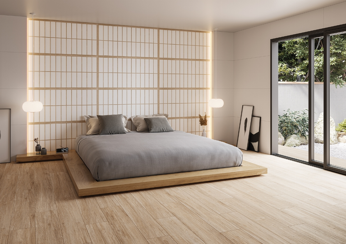 Hikari minimalistisches Schlafzimmer