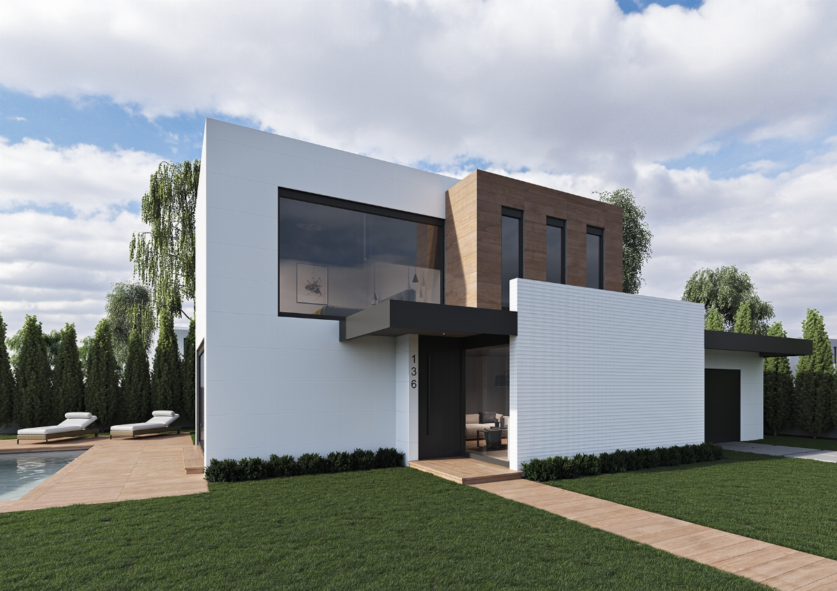 Fachada minimalista Hikari