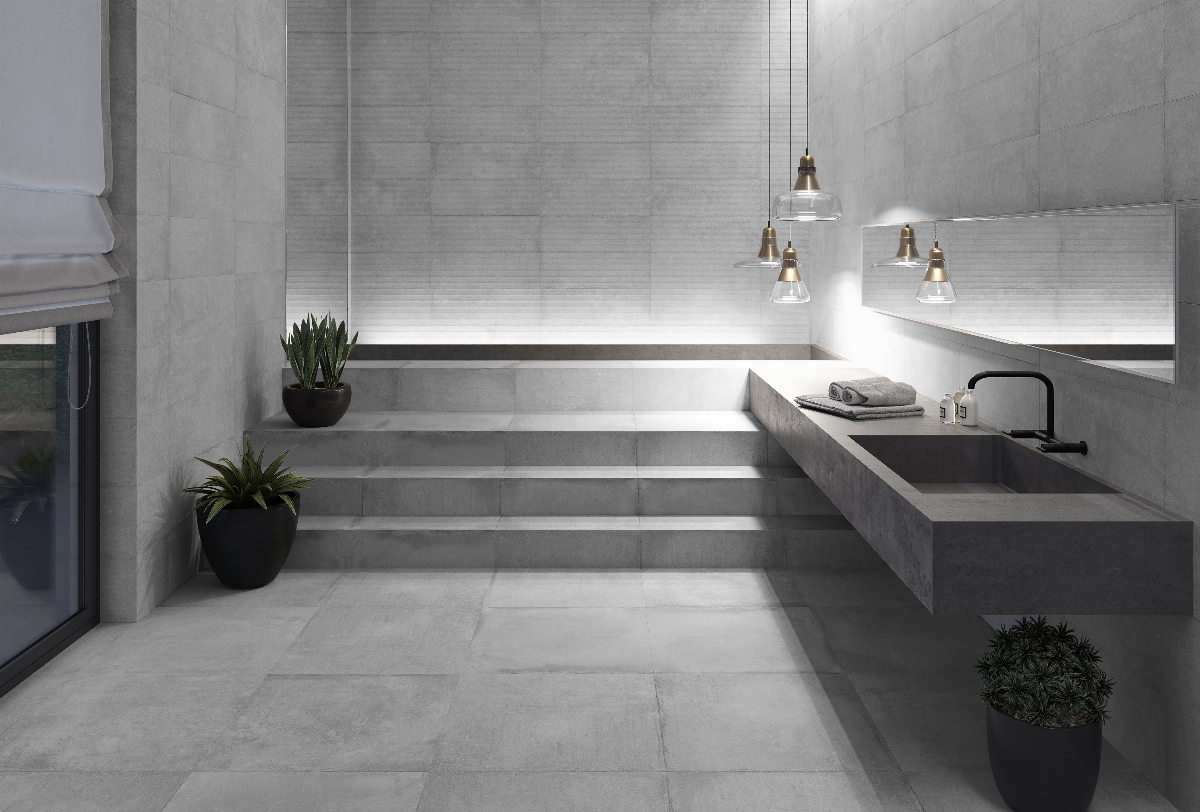 Salle de bains contemporaine In Time Ciment