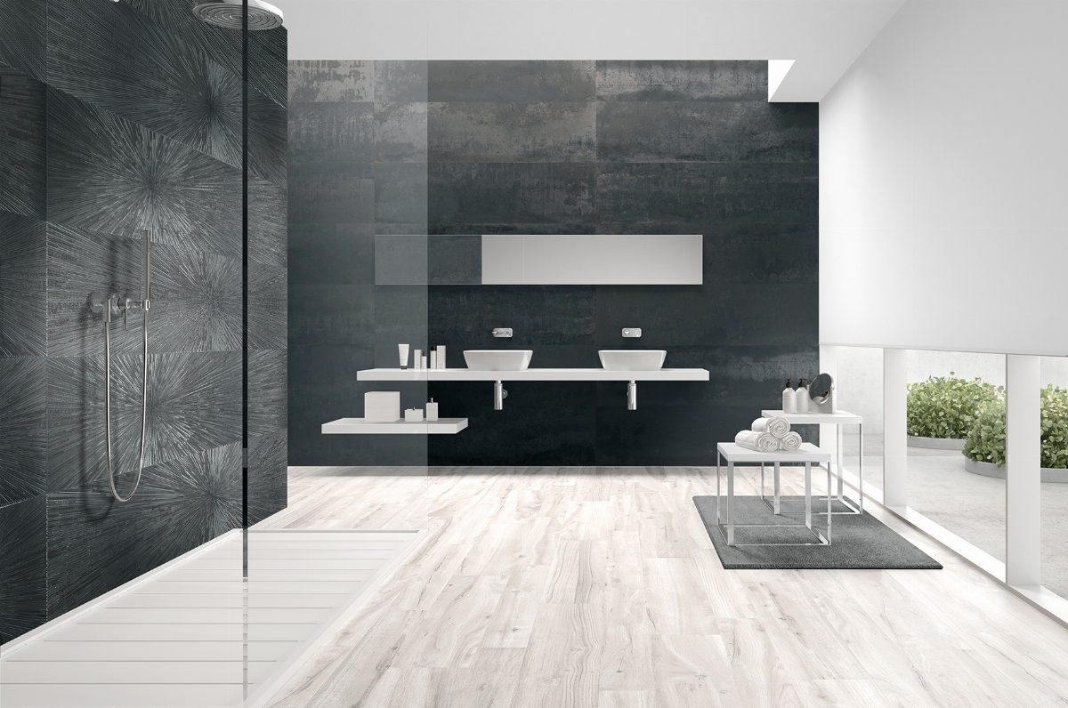 Salle de bains contemporaine Acier ionique