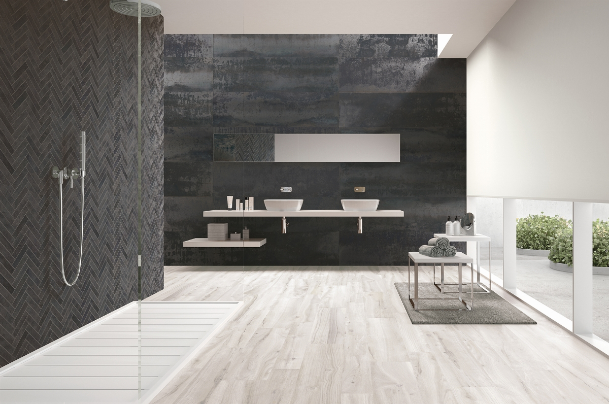 Industrielles Badezimmer Ionic Mosaik