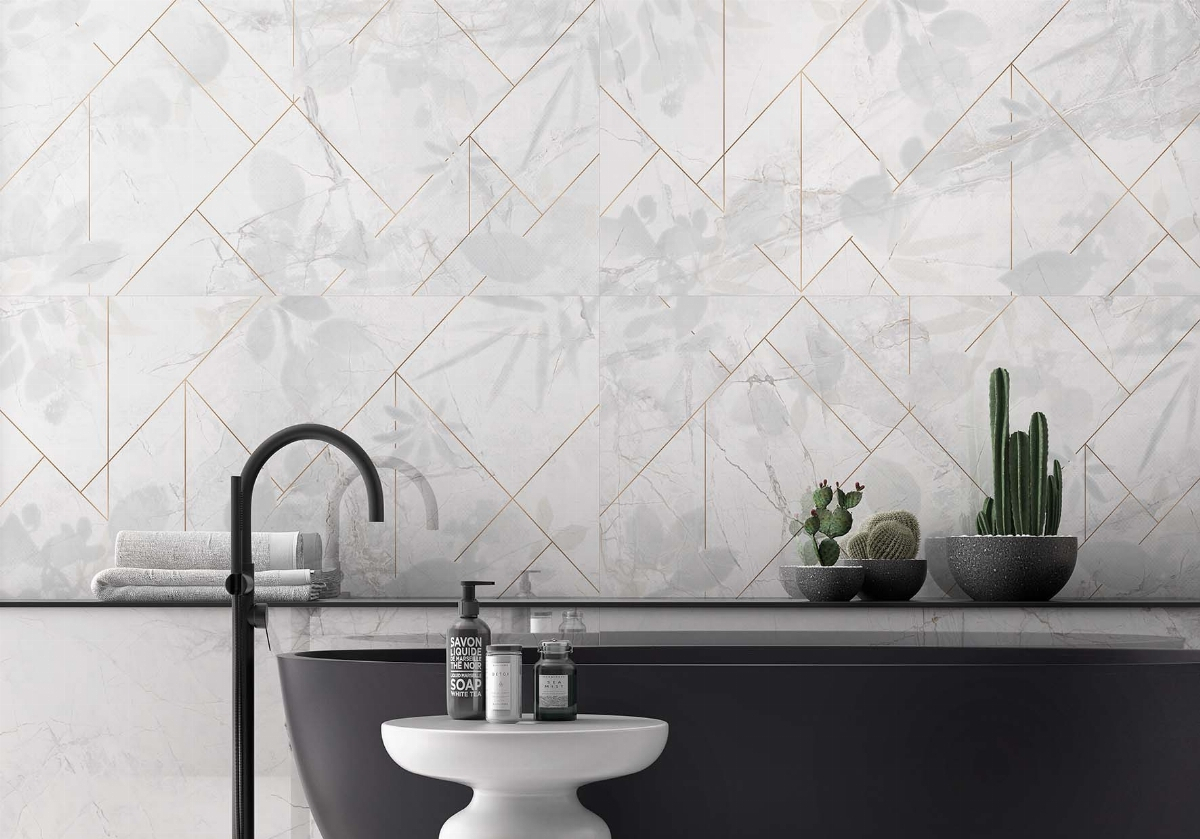 Detail eines neuen klassischen Badezimmers aus der Kollektion Mystic