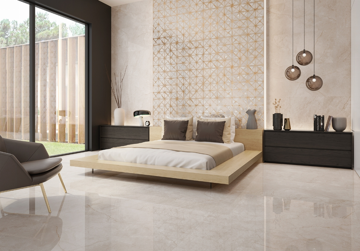 Dekoration eines neuen klassischen Schlafzimmers aus der Mystic Collection