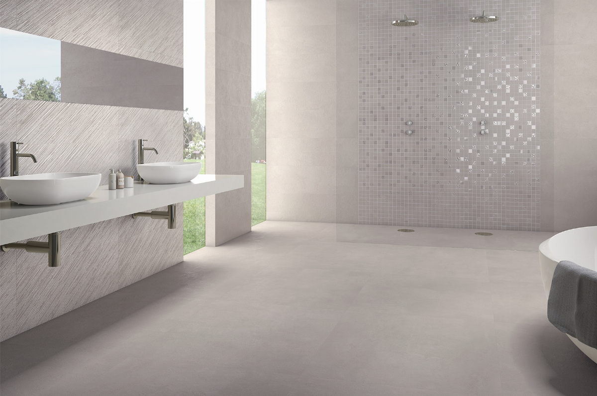 Neutral modernes Badezimmer