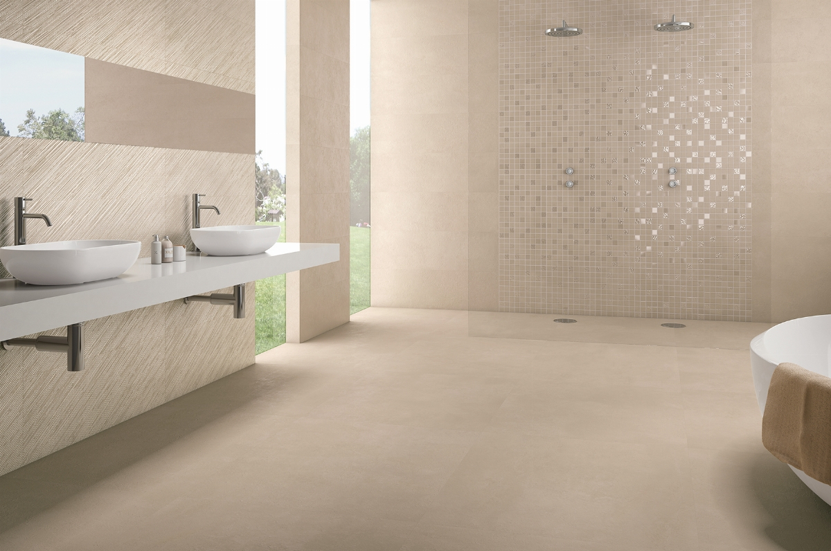 Zeitgenössisches Badezimmer Neutral Sand