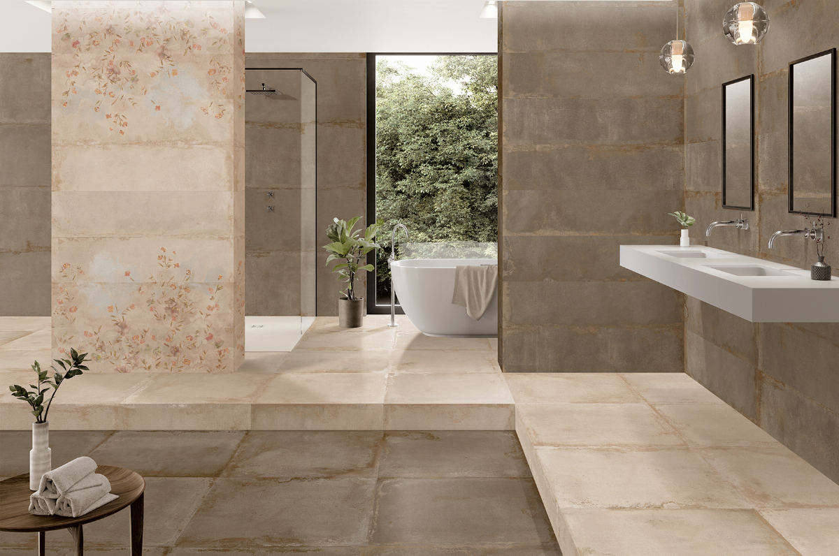 Baño industrial Ruggine Taupe