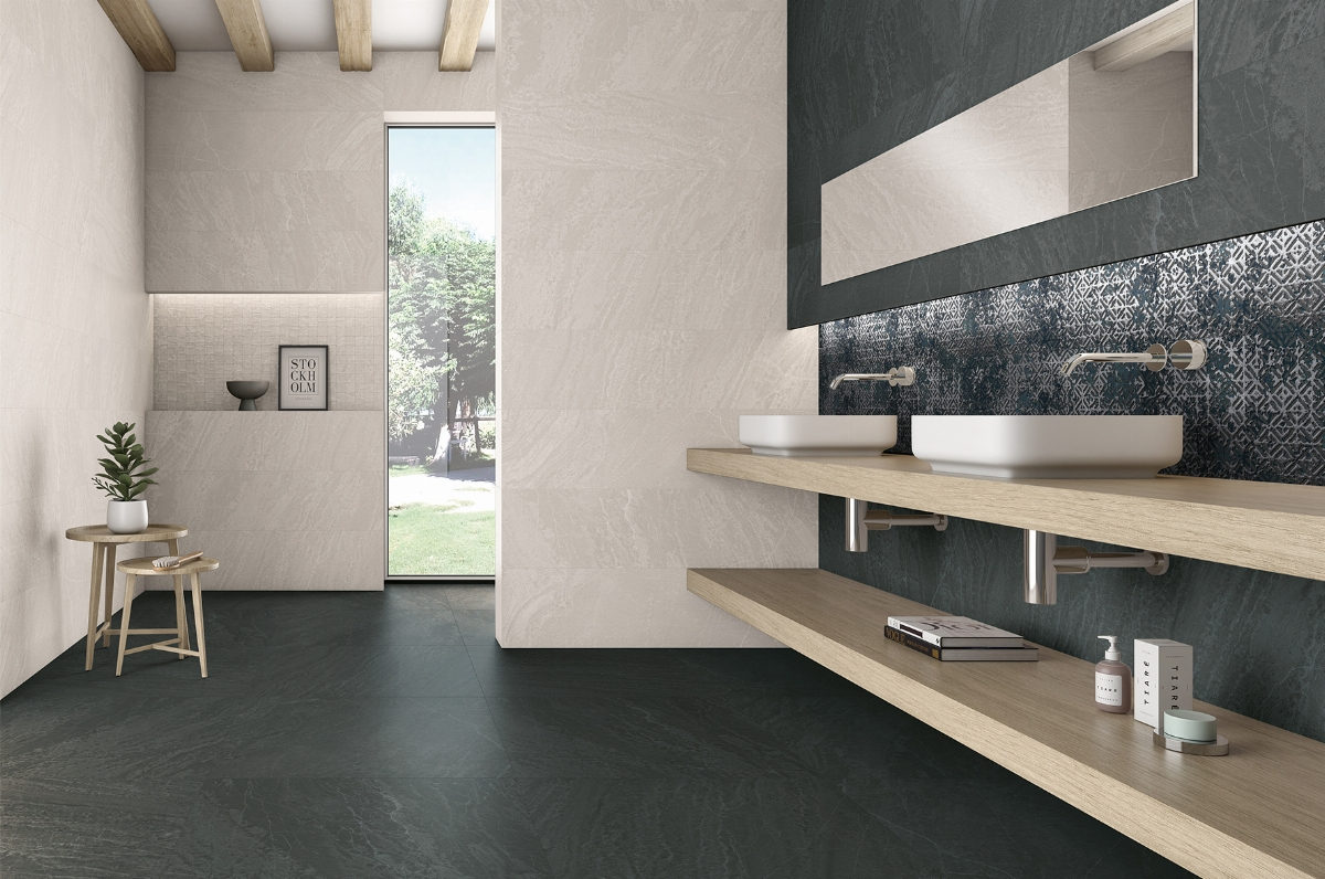 Slatestone minimalist bathroom