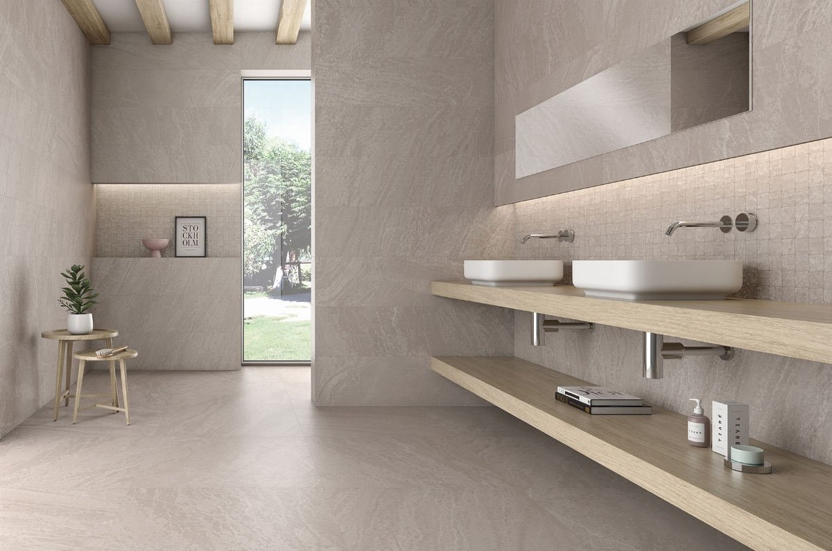 Baño minimalista Slatestone Grey 30x120