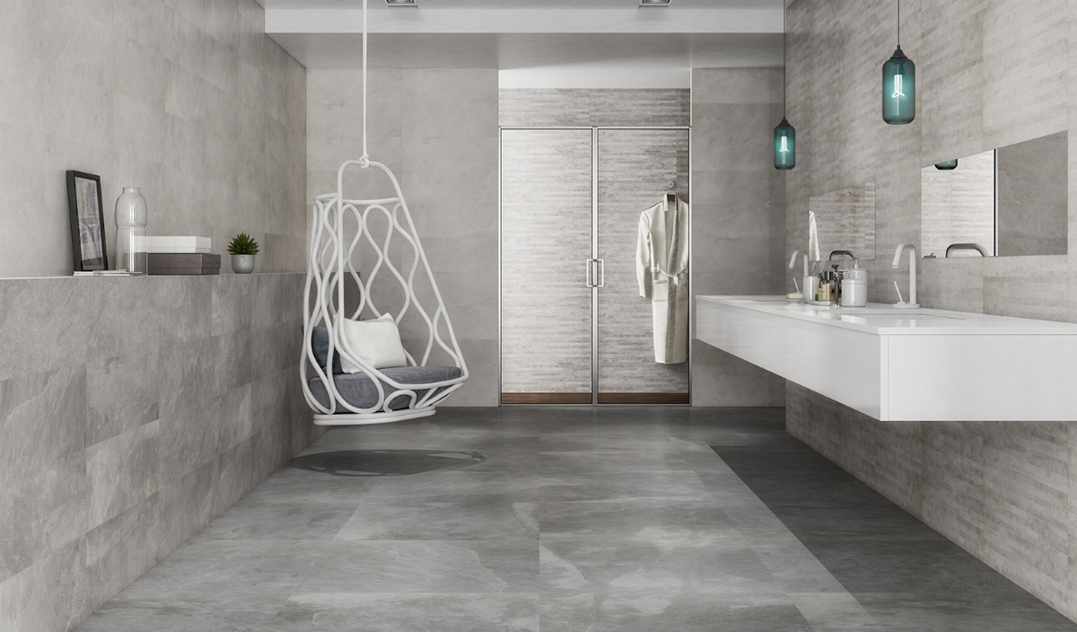 terranova grau modernes badezimmer