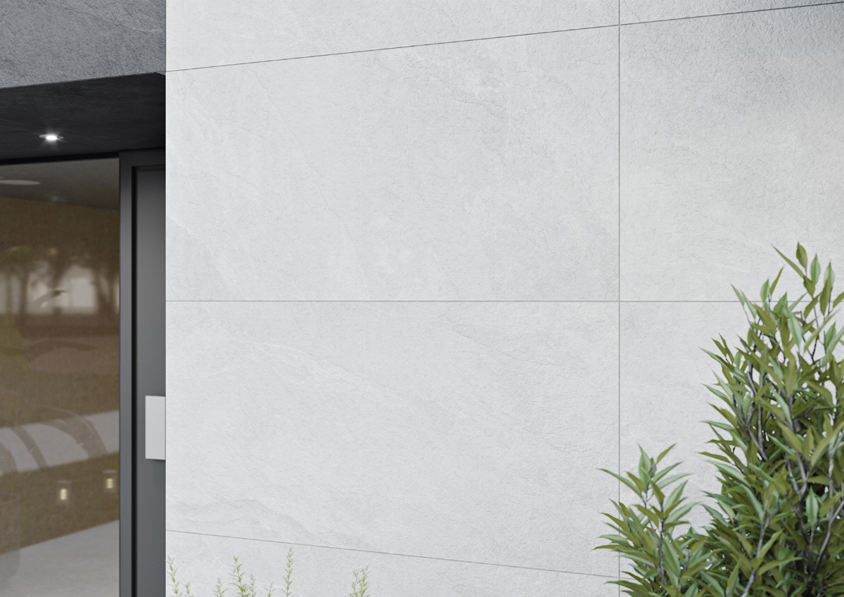 Detalle fachada minimalista Terranova