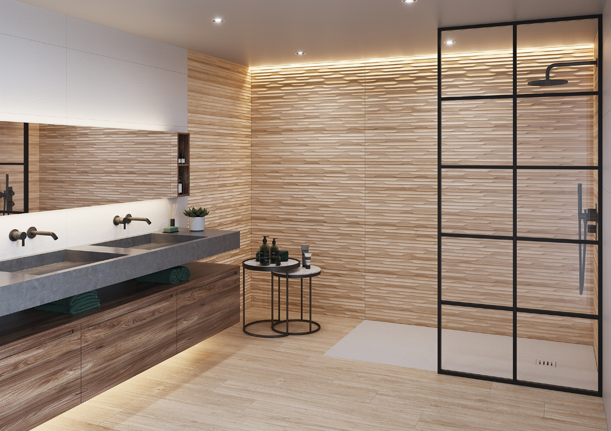Wewood Concept Eiche Zeitgenössisches Badezimmer